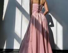 Комплект: корсет-бюстьє , декорований стразами  + спідниця максі з розрізом   Ручна робота  | PUSHKA SHOP