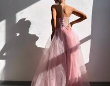 Комплект: корсет бюстьє декорований стразами + пишна спідниця максі  Ручна робота  | PUSHKA SHOP