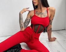 Трикотажный комплект: корсетный топ на косточках + леггинсы Трикотажный комплект: корсетный топ на косточках + леггинсы | PUSHKA SHOP