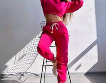 Базовий костюм на флісі з об'ємними капюшоном | PUSHKA SHOP