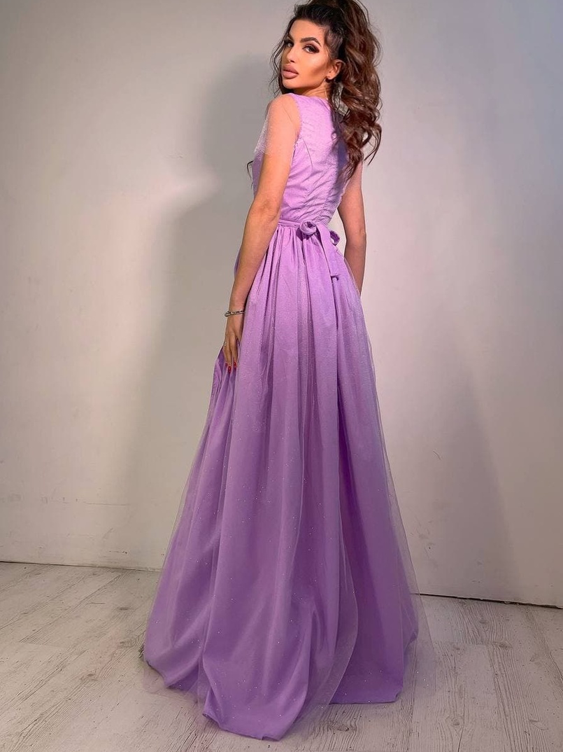 Платье-макси из сетки   с блестками  | PUSHKA SHOP