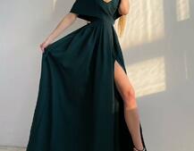 Платье-макси с разрезом | PUSHKA SHOP