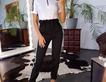 Черные штаны с лампасами Черные штаны с лампасами | PUSHKA SHOP