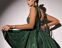 Блискуча корсетна сукня з пишною подвійною спідницею Блискуча корсетна сукня з пишною подвійною спідницею | PUSHKA SHOP