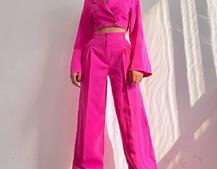 Брючный костюм с широкими штанами  | PUSHKA SHOP