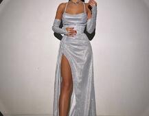 Сяючий комплект: корсет+ рукавички + спідниця максі Сяючий комплект: корсет+ рукавички + спідниця максі | PUSHKA SHOP