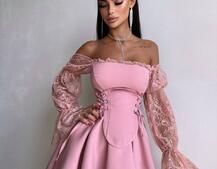 Сукня з корсетом декорована мереживом Сукня з корсетом декорована мереживом | PUSHKA SHOP