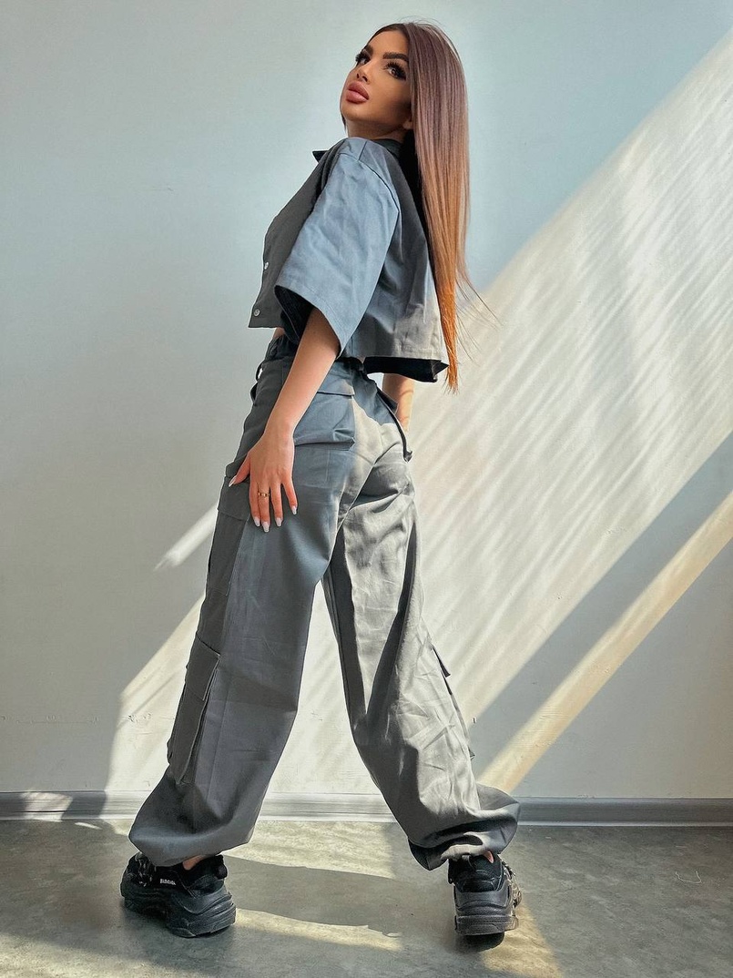 Комплект: сорочка та штани карго Комплект: сорочка та штани карго | PUSHKA SHOP