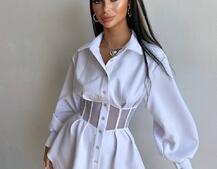 Сорочка з елементами корсета   | PUSHKA SHOP