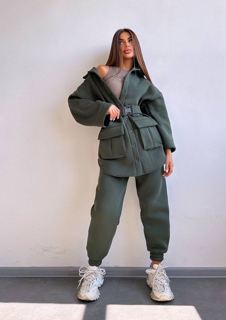 Комплект: тепла сорочка на кнопках + джоггери | PUSHKA SHOP