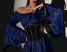 Сяючий комплект: сукня + корсет   | PUSHKA SHOP