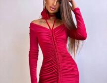 Оксамитова сукня  із зав'язкою на шию з трояндою | PUSHKA SHOP