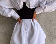 Приталена сорочка + корсет  | PUSHKA SHOP