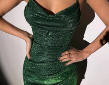 Сяючий комплект: корсет + спідниця міні з драпіруванням   | PUSHKA SHOP