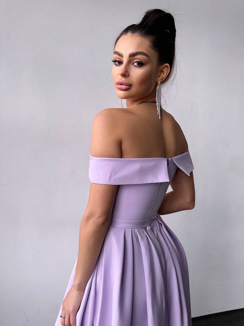 Сукня максі з відкритими плечима  | PUSHKA SHOP