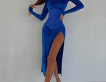 Оксамитова сукня міді з розрізом + атласний корсет | PUSHKA SHOP