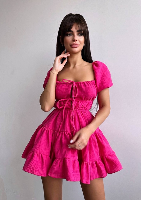 Муслінова сукня з рюшами   | PUSHKA SHOP