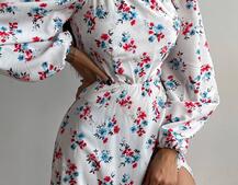 Сукня зі шнурівкою по спинці та розрізом на спідниці Сукня зі шнурівкою по спинці та розрізом на спідниці | PUSHKA SHOP