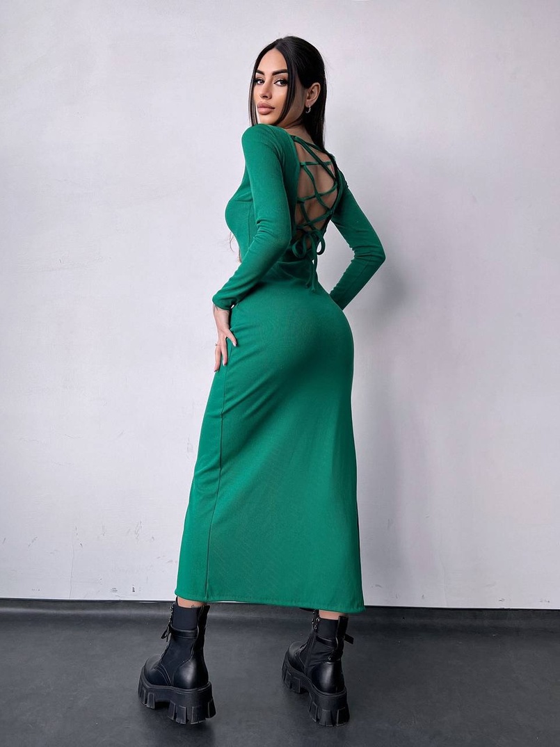 Плаття міді зі шнурівкою | PUSHKA SHOP