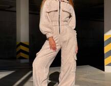 Теплий та мʼякий комбінезон Тедді на флісі Дуже приємний до тіла | PUSHKA SHOP