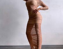 Сукня міді з драпіруванням   | PUSHKA SHOP