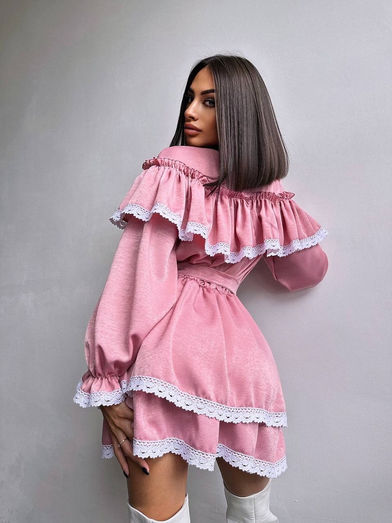 Сукня декорована мереживом | PUSHKA SHOP