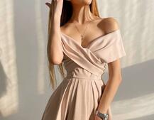 Платье-макси с разрезом | PUSHKA SHOP