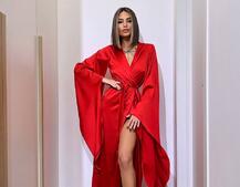 Шовковий халатик із розкльошеними рукавами | PUSHKA SHOP