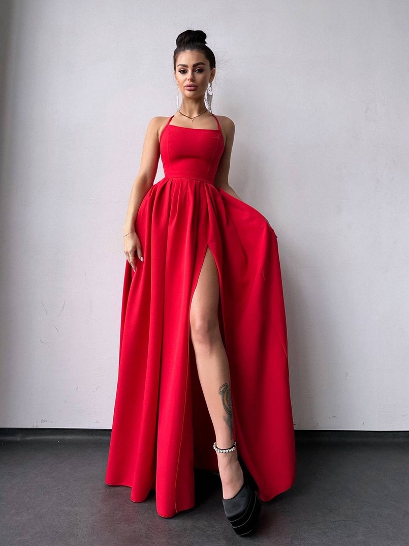 Сукня максі  зі шнурівкою на спинці | PUSHKA SHOP