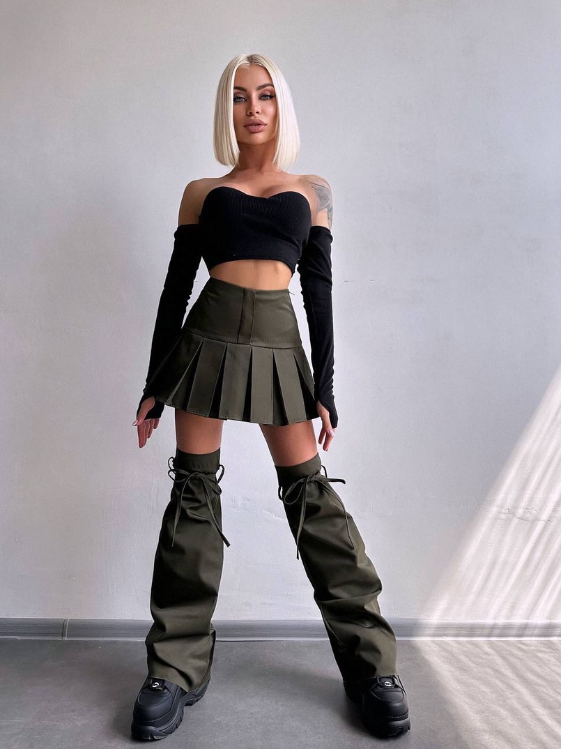 Комплект: спідниця з гетрами + топ | PUSHKA SHOP