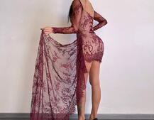 Мереживна сукня міні зі шлейфом | PUSHKA SHOP