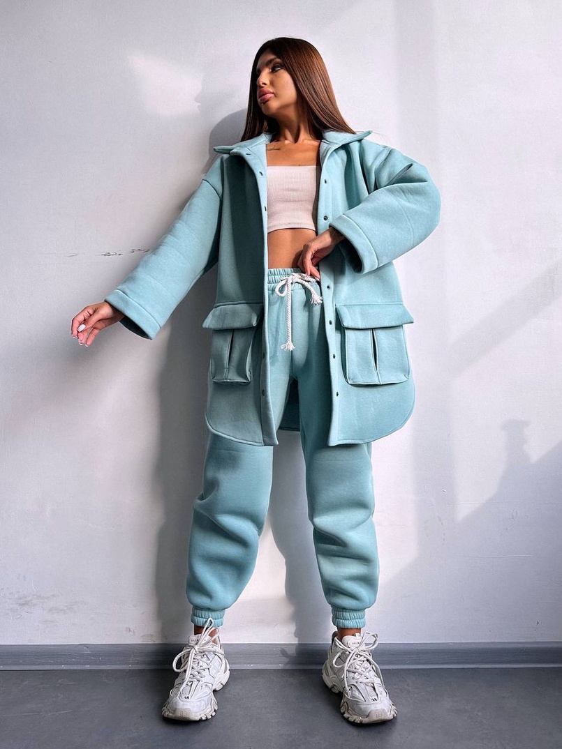 Комплект: тепла сорочка на кнопках + джоггери | PUSHKA SHOP