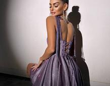 Блискуча корсетна сукня з пишною подвійною спідницею Блискуча корсетна сукня з пишною подвійною спідницею | PUSHKA SHOP