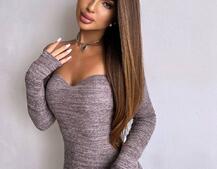 Трикотажна сукня міді з чашечками Трикотажна сукня міді з чашечками | PUSHKA SHOP