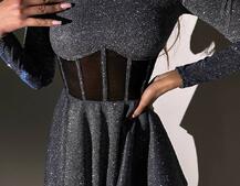 Блискуча корсетна сукня з пишною спідницею | PUSHKA SHOP