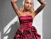 Комплект: корсет з + спідниця декорована трояндами Комплект: корсет з + спідниця декорована трояндами | PUSHKA SHOP