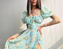 Сукня- міді з квітковим принтом Сукня- міді з квітковим принтом | PUSHKA SHOP