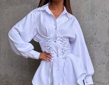 Сукня-сорочка зі шнурівкою | PUSHKA SHOP