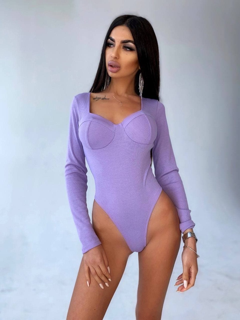 Комплект: боди с чашечками + трикотажные джоггеры  | PUSHKA SHOP