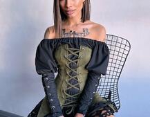 Комплект: сукня декорована мереживом + корсет Комплект: сукня декорована мереживом + корсет | PUSHKA SHOP