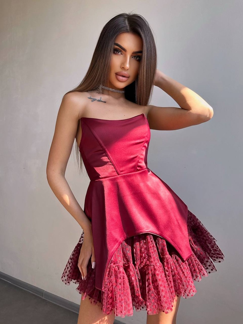 Атласна корсетна сукня  Атласна корсетна сукня  | PUSHKA SHOP