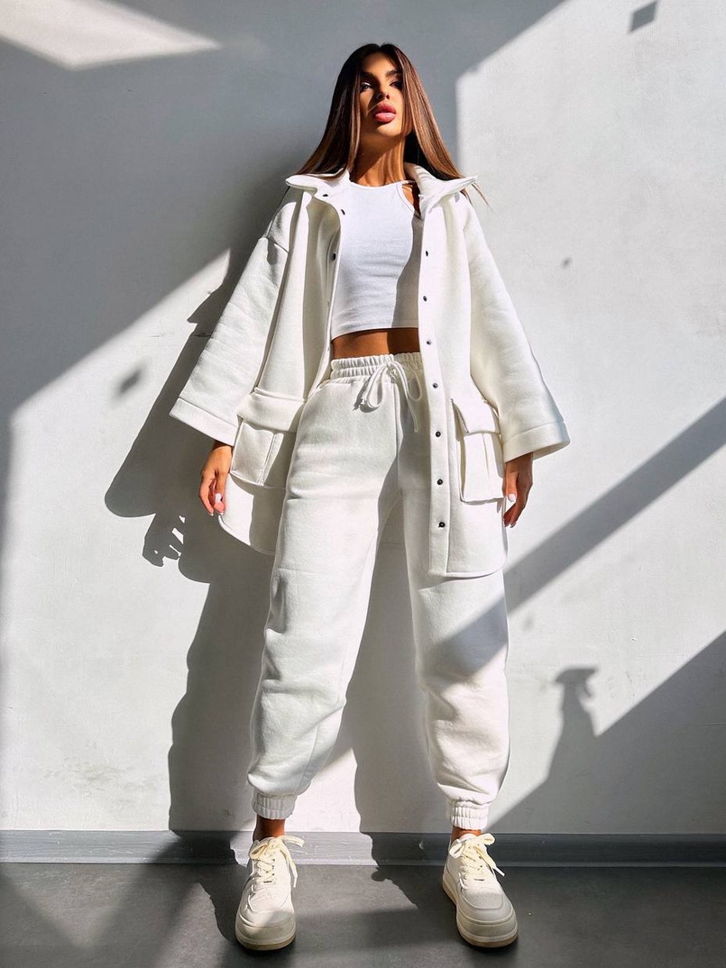 Комплект: тепла сорочка на кнопках + джоггери | PUSHKA SHOP