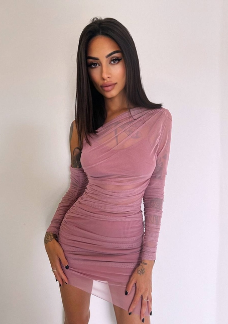 Міні сукня з драпіруванням   | PUSHKA SHOP