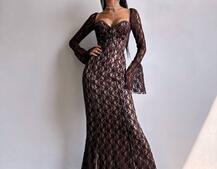 Мереживна сукня максі з чашечками    | PUSHKA SHOP