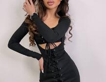 Сукня-міні зI шнурівкою Сукня-міні зI шнурівкою | PUSHKA SHOP