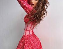 Сукня міні в квітковий принт + прозорий корсет  | PUSHKA SHOP