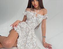 Платье мини с корсетной вставкой на талии с косточками  | PUSHKA SHOP