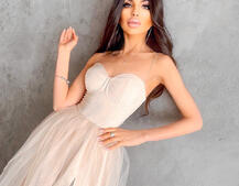 Платье-бюстье с чашечками и пышной юбкой Платье-бюстье с чашечками и пышной юбкой | PUSHKA SHOP