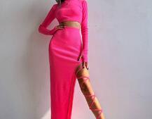 Комплект: топ + спідниця із зав‘язками на ніжку  | PUSHKA SHOP