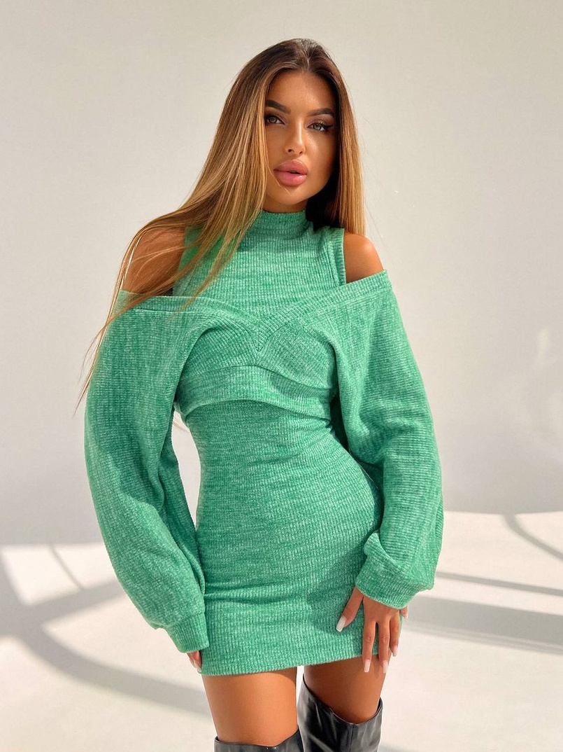 Трикотажна сукня-двійка  | PUSHKA SHOP